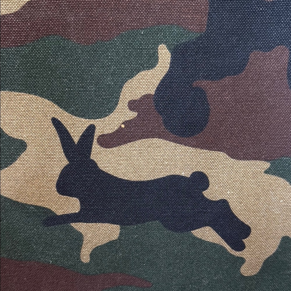 Madewell Camouflage Tote Bag with Brown Straps - Picture 2 of 8